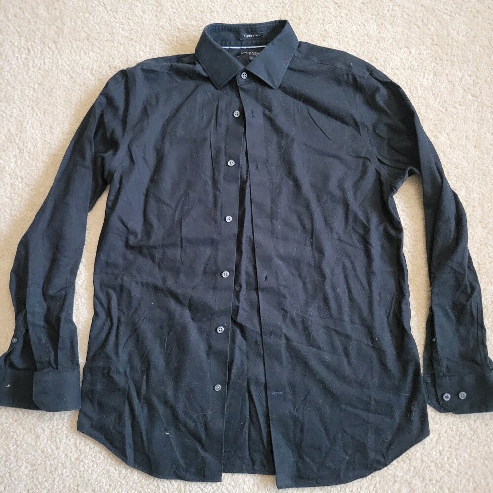 Banana republic mens medium classic long sleeve button down capsule collar shirt